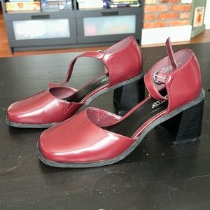 Seychelles (Anthropologie) Deep Red/burgundy Mary Janes Size 10
